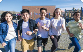  kids running