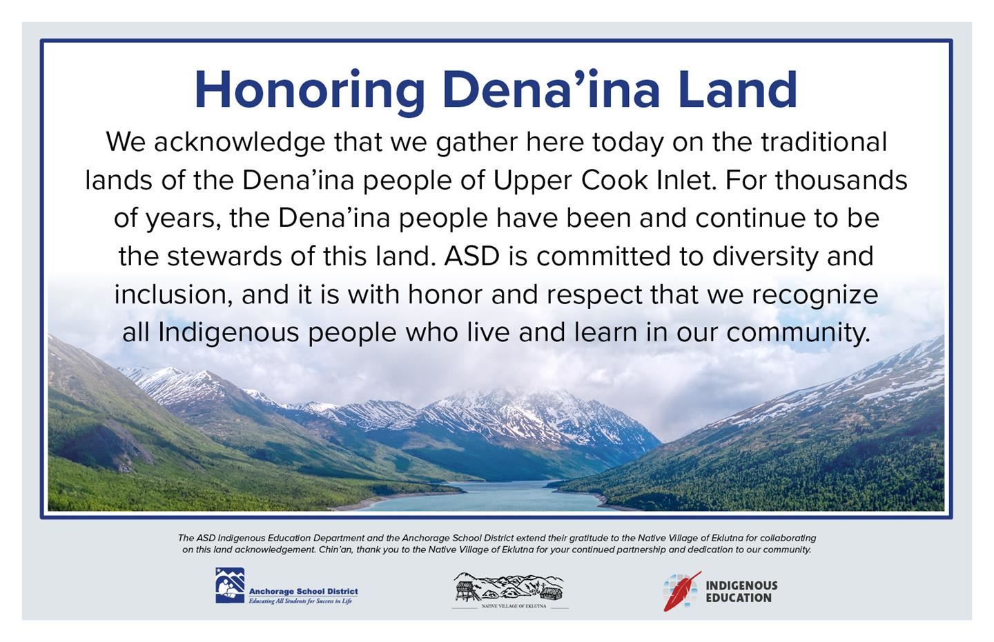 Honoring Dena'ina Land