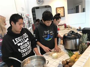 Preparing meals at home 