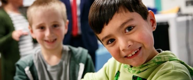 Two Boys in School
