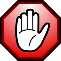 Stop sign with hand