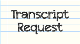  Transcript Request note on lined paper