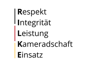 Rilke - Respekt, Integrität, Leistung, Kameradschaft, Einsatz