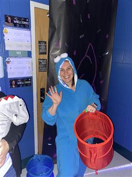 Cookie Monster Handing out treats to kids. 