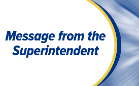  Message from the Superintendent