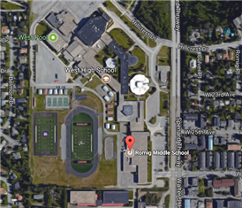 Romig Middle School satellite map