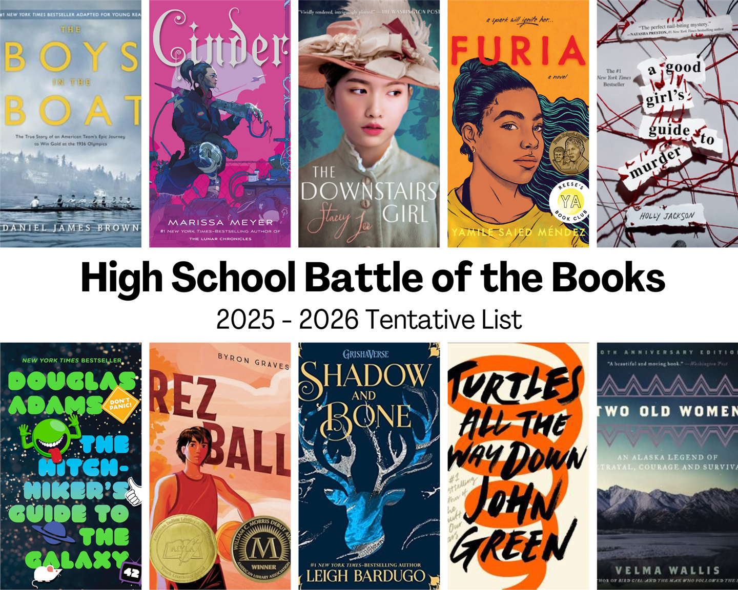 high school battle of the books collage 2024-2025