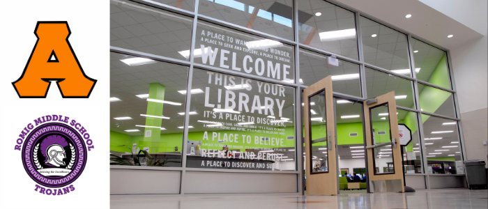 west romig library entrance 