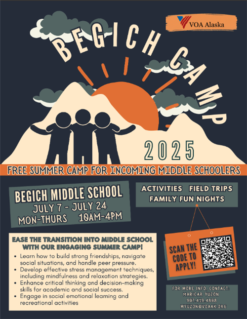 Begich Camp 2025 July 7 - July 24th 