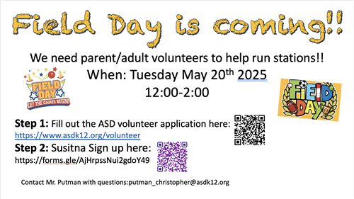 Field Day Volunteers Needed!