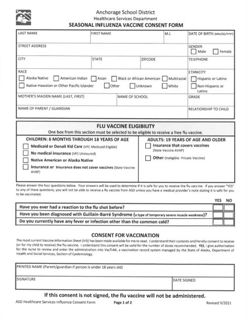Consent form