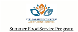  ASD Student Nutrition Logo with Summer Meal, under it