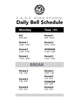  New Schedule