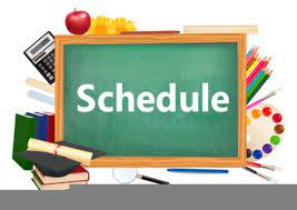  CHAlk boARd with SchEdule wriTTen on it