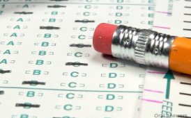  bubble sheet with a pencil