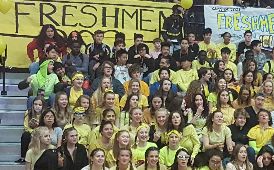  freshman students at an assembly